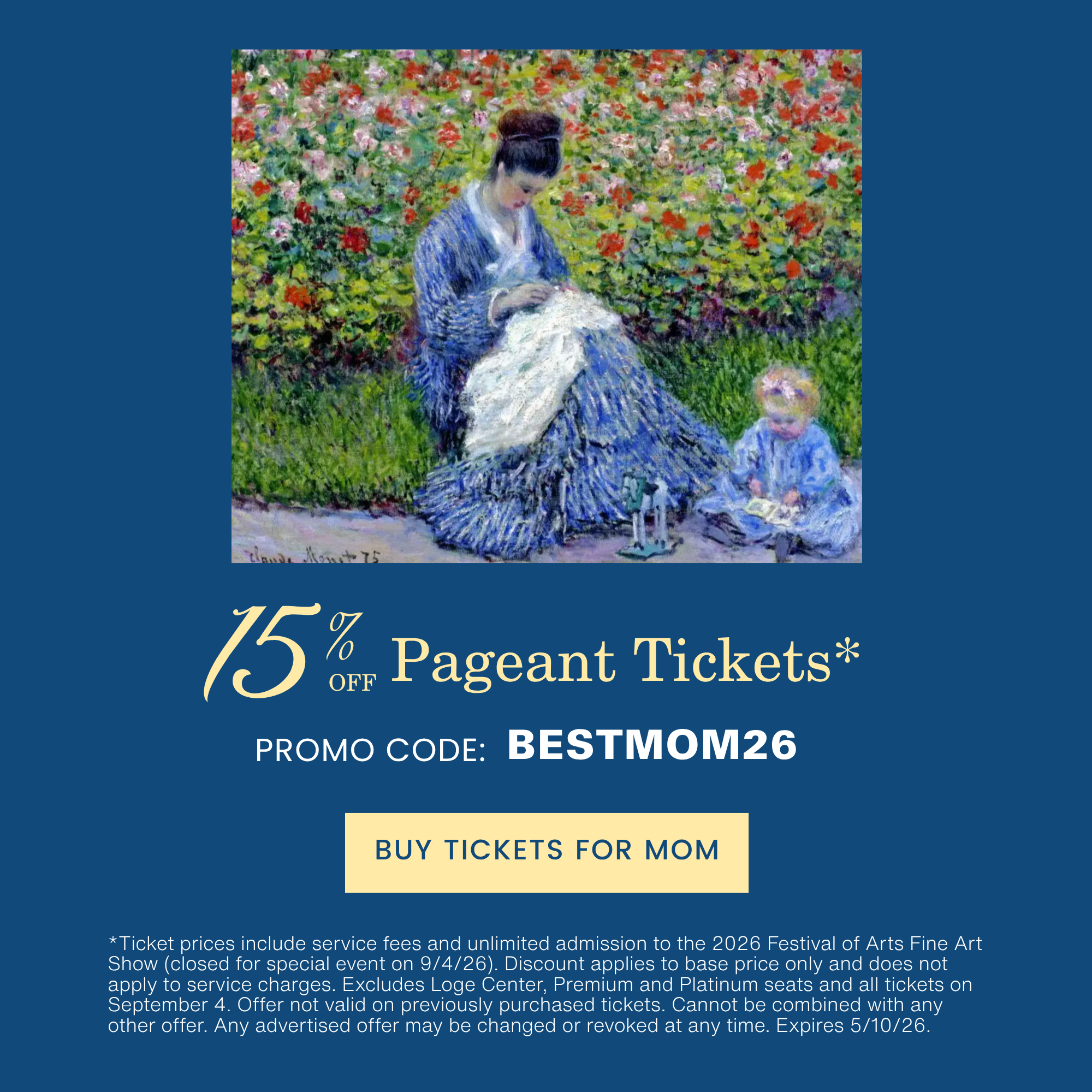 20% off Pageant Tickets